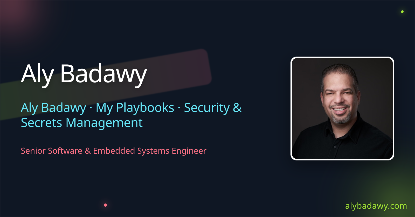 Security & Secrets Management · My Playbooks